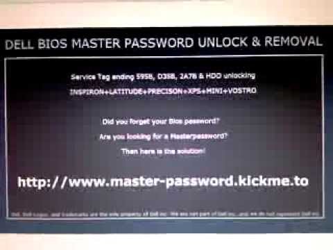 dell 1d3b bios master key generator free
